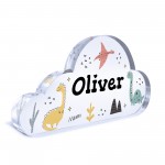 Dinosaur Acrylic Plaque Custom Name Nursery Decor Dinosaur Gift