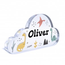 Dinosaur Acrylic Plaque Custom Name Nursery Decor Dinosaur Gift