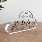 Personalised Unicorn Nursery Decor Acrylic Plaque For Daughter