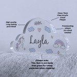 Personalised Unicorn Nursery Decor Acrylic Plaque For Daughter