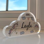 Personalised Unicorn Nursery Decor Acrylic Plaque For Daughter