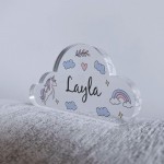 Personalised Unicorn Nursery Decor Acrylic Plaque For Daughter