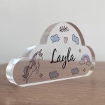 Personalised Unicorn Nursery Decor Acrylic Plaque For Daughter