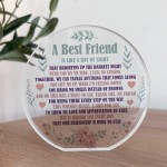 Best Friend Acrylic Plaque, Bestie Gifts For Birthday Christmas