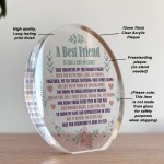 Best Friend Acrylic Plaque, Bestie Gifts For Birthday Christmas