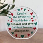 Cousin Plaque Long Distance Gift For Cousin Thank You Gift