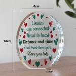 Cousin Plaque Long Distance Gift For Cousin Thank You Gift