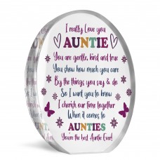 BEST AUNTIE EVER Gift For Birthday Christmas Acrylic Plaque