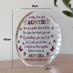 BEST AUNTIE EVER Gift For Birthday Christmas Acrylic Plaque