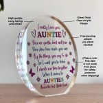 BEST AUNTIE EVER Gift For Birthday Christmas Acrylic Plaque