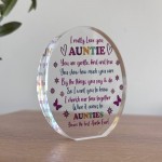 BEST AUNTIE EVER Gift For Birthday Christmas Acrylic Plaque