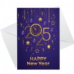 Happy New Year 2025 Cards Pack of 6 New Year Greeting Cards
