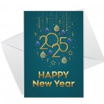 Happy New Year 2025 Cards Pack of 6 New Year Greeting Cards
