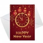 Happy New Year 2025 Cards Pack of 6 New Year Greeting Cards