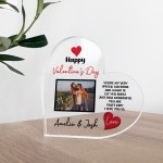 Happy Valentines Day Gift For Him Her Personalised Photo Plaque