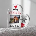Happy Valentines Day Gift For Him Her Personalised Photo Plaque