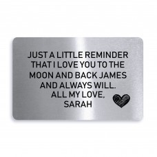 Personalised Gift For Him Her Love You To The Moon And Back Gift