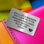 Personalised Gift For Him Her Love You To The Moon And Back Gift