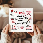 Happy Valentines Day To My Everything Card Valentines Card