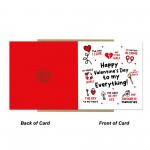 Happy Valentines Day To My Everything Card Valentines Card