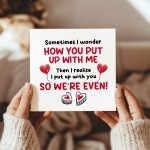 Funny Valentines Card Wedding Anniversary Card Birthday Cards