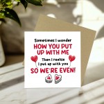 Funny Valentines Card Wedding Anniversary Card Birthday Cards