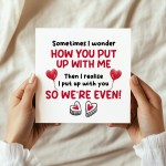 Funny Valentines Card Wedding Anniversary Card Birthday Cards