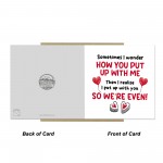 Funny Valentines Card Wedding Anniversary Card Birthday Cards