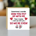 Funny Valentines Card Wedding Anniversary Card Birthday Cards
