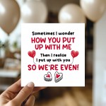 Funny Valentines Card Wedding Anniversary Card Birthday Cards