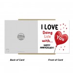 Anniversary Card Love Doing Life With You Cute Romantic Card
