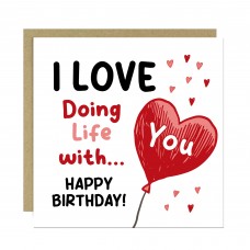 Birthday Card Love Doing Life With You Cute Birthday Card