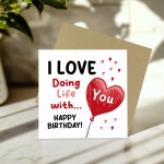 Birthday Card Love Doing Life With You Cute Birthday Card
