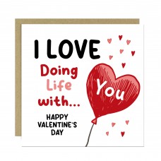 Valentines Card Love Doing Life With You Cute Valentines Card