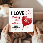 Valentines Card Love Doing Life With You Cute Valentines Card