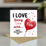 Valentines Card Love Doing Life With You Cute Valentines Card