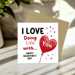 Valentines Card Love Doing Life With You Cute Valentines Card