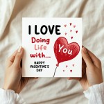 Valentines Card Love Doing Life With You Cute Valentines Card