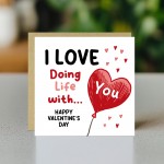 Valentines Card Love Doing Life With You Cute Valentines Card