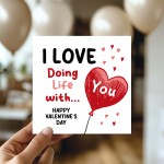 Valentines Card Love Doing Life With You Cute Valentines Card
