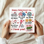 Happy Valentine's To My Rock My Other Half My World Card