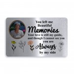Personalised Bereavement Gift Metal Wallet Card Memorial Gift