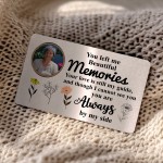 Personalised Bereavement Gift Metal Wallet Card Memorial Gift