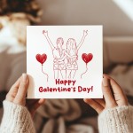 Happy Galentine's Day Card Galentines Card For Best Friend