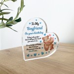 To My Boyfriend On Your Birthday Acrylic Plaque Birthday Gift