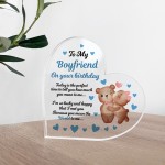 To My Boyfriend On Your Birthday Acrylic Plaque Birthday Gift