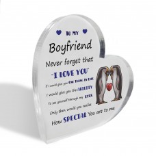Never Forget That I Love You Gift For Boyfriend Acrylic Plaque