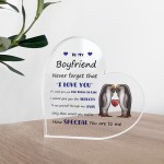 Never Forget That I Love You Gift For Boyfriend Acrylic Plaque
