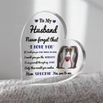 Never Forget That I Love You Gift For Husband Acrylic Plaque