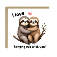 Funny Card For Valentines Day Anniversary Love Hanging Out